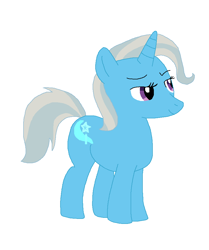 Size: 792x948 | Tagged: safe, artist:carolinethewerewolf, trixie, pony, unicorn, g4, eyes open, female, horn, mare, simple background, solo, white background