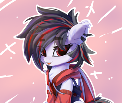 Size: 2137x1812 | Tagged: safe, artist:jfrxd, oc, oc only, oc:jfrxd, bat pony, pony, bat pony oc, black hair, chest fluff, clothes, cute, ear piercing, femboy, hoodie, male, piercing, red eyes, solo, stallion, tongue out
