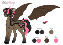 Size: 1576x1130 | Tagged: safe, artist:nobleclay, oc, oc only, oc:choco berry, alicorn, bat pony, bat pony alicorn, pony, bat wings, female, horn, male, reference sheet, simple background, solo, stallion, transparent background, wings