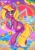 Size: 2480x3508 | Tagged: safe, artist:wavecipher, oc, oc only, oc:bright star, pony, unicorn, baja blast, error message, female, food, high res, mare, solo, synthwave, taco, triangle, vaporwave