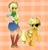 Size: 3970x4096 | Tagged: safe, artist:kittyrosie, applejack, earth pony, human, pony, equestria girls, g4, cute, female, human coloration, human ponidox, jackabetes, kittyrosie is trying to murder us, open mouth, plaid background, self paradox, self ponidox