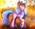 Size: 3600x3000 | Tagged: safe, artist:pizzavioletgirl, izzy moonbow, pony, unicorn, g5, bracelet, chest fluff, female, glowing horn, grin, high res, horn, jewelry, leaves, mare, raised hoof, signature, smiling, solo, teeth, tree, unshorn fetlocks