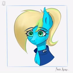 Size: 1600x1600 | Tagged: safe, artist:delta hronum, oc, oc only, oc:skyrex, pegasus, pony, clothes, female, mare, oda 997, pegasus oc, smiling, solo