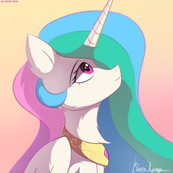 Size: 1280x1280 | Tagged: safe, artist:delta hronum, princess celestia, alicorn, pony, g4, cute, cutelestia, female, horn, jewelry, looking up, mare, solo, wings