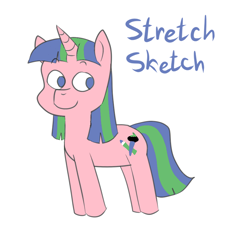 Size: 1232x1172 | Tagged: safe, artist:sveta kuklina, oc, oc:stretch sketch, pony, unicorn, ponysona, simple background