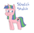 Size: 1232x1172 | Tagged: safe, artist:sveta kuklina, oc, oc:stretch sketch, pony, unicorn, ponysona, simple background