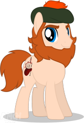 Size: 1617x2356 | Tagged: safe, artist:amgiwolf, oc, oc only, earth pony, pony, beret, earth pony oc, hat, male, signature, simple background, smiling, stallion, transparent background