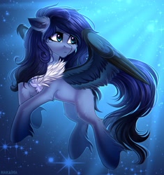 Size: 3100x3300 | Tagged: safe, artist:hakaina, oc, oc only, pegasus, pony, concave belly, high res, slender, solo, thin