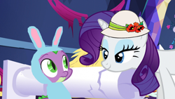 Size: 1280x720 | Tagged: safe, artist:thejaleonard, rarity, spike, g4, easter, female, holiday, male, ship:sparity, shipping, straight