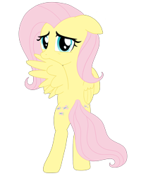 Size: 3000x3749 | Tagged: safe, artist:baira, fluttershy, pegasus, pony, g4, female, grooming, high res, preening, simple background, solo, transparent background, wings