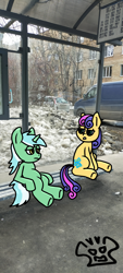 Size: 1800x4000 | Tagged: safe, artist:a-jaller, bon bon, lyra heartstrings, sweetie drops, earth pony, pony, unicorn, g4, moscow, russia