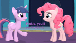 Size: 1920x1080 | Tagged: safe, ai assisted, ai content, artist:red4567, fifteen.ai, pinkie pie, twilight sparkle, alicorn, earth pony, pony, g4, 3d, ai voice, animated, april fools, bob's burgers, comic, comic dub, duo, minecraft, pinkie pie is not amused, prank, sound, source filmmaker, sponge, twilight sparkle (alicorn), unamused, webm