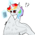 Size: 1000x1000 | Tagged: safe, artist:asiandra dash, oc, oc only, oc:rainbowrio, alicorn, pony, alicorn oc, blushing, cellphone, discord (program), exclamation point, grooming, horn, interrobang, looking at you, magic, phone, preening, question mark, simple background, smartphone, solo, surprised, transparent background, wings