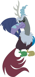 Size: 6719x14753 | Tagged: safe, artist:cosmic-dash, discord, bird, g4, twilight's kingdom, 2014, absurd resolution, birdified, discobird, eyes closed, grooming, male, preening, simple background, solo, species swap, transparent background, vector