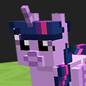 Size: 125x125 | Tagged: safe, twilight sparkle, alicorn, pony, g4, mine little pony, minecraft, picture for breezies, solo, twilight sparkle (alicorn)