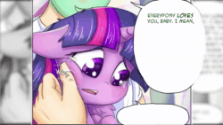 Size: 1280x720 | Tagged: safe, artist:alcor, artist:bronydrumming, artist:cloudybrony, artist:lunamist, twilight sparkle, oc, oc:anon, alicorn, human, pony, comic:display of passion, g4, animated, bipedal, blushing, colored pupils, comic, comic dub, crying, cute, dialogue, ear fluff, estrus, explicit source, female, floppy ears, grinding, holding a pony, hug, human on pony action, interspecies, lip bite, male, mare, pun, sound, speech bubble, twiabetes, twilight sparkle (alicorn), upset, voice, voice acting, webm