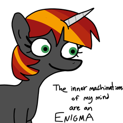 Size: 3000x3000 | Tagged: safe, artist:tjpones, oc, oc only, pony, unicorn, commission, female, high res, mare, simple background, solo, the inner machinations of my mind are an enigma, white background