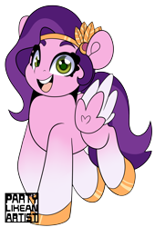 Size: 2720x4000 | Tagged: safe, artist:partypievt, pipp petals, pegasus, pony, g5, eyebrows, female, gradient hooves, hooves, jewelry, looking at you, mare, open mouth, princess pipp petals, simple background, solo, tiara, transparent background