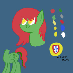 Size: 1000x1000 | Tagged: safe, oc, oc only, pony, nation ponies, ponified, portugal, solo