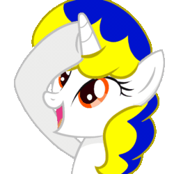 Size: 720x720 | Tagged: safe, artist:starflashing twinkle, oc, oc only, oc:starflashing twinkle, alicorn, pony, animated, chinese, cute, gif, open mouth, simple background, solo, transparent background