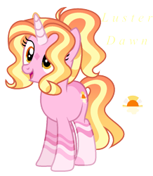 Size: 887x1018 | Tagged: safe, artist:xxcheerupxxx, luster dawn, pony, g4, alternate design, base used, simple background, solo, transparent background