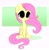 Size: 2234x2282 | Tagged: safe, artist:syrupyyy, fluttershy, pegasus, pony, g4, female, folded wings, high res, mare, sitting, smiling, solo, three quarter view, wings