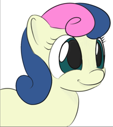 Size: 535x604 | Tagged: safe, artist:treekickerdraws, bon bon, sweetie drops, earth pony, pony, g4, smiling, solo