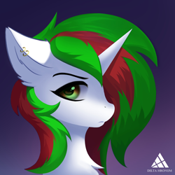Size: 2000x2000 | Tagged: safe, artist:delta hronum, oc, oc only, pony, unicorn, bust, cute, head, high res, portrait, solo