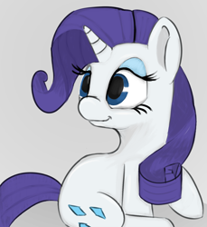 Size: 1280x1400 | Tagged: safe, artist:treekickerdraws, rarity, pony, unicorn, g4, smiling, solo