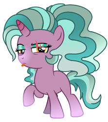Size: 948x1068 | Tagged: safe, artist:princess-kitsune-tsu, oc, oc only, oc:lilith glimmer, pony, unicorn, base used, female, filly, offspring, parent:oc:bradon, parent:starlight glimmer, parents:canon x oc, raised hoof, simple background, solo, tongue out, transparent background