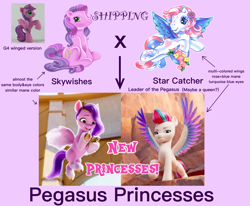 Size: 3129x2581 | Tagged: safe, edit, edited screencap, screencap, pipp petals, skywishes, skywishes (g4), star catcher, zipp storm, earth pony, pegasus, pony, g3, g4, g5, my little pony: a new generation, spoiler:g5, spoiler:my little pony: a new generation, 3d, comparison, female, generation leap, high res, lesbian, magical lesbian spawn, mare, offspring, parent:skywishes, parent:star catcher, parents:skycatcher, princess, ship:skycatcher, shipping, theory, toy