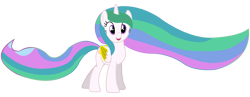 Size: 7500x2921 | Tagged: safe, artist:laszlvfx, princess celestia, pony, g4, absurd resolution, simple background, solo, transparent background, two toned wings, vector, wings