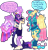 Size: 758x790 | Tagged: safe, artist:sugarbuck, fluttershy, twilight sparkle, alicorn, pegasus, anthro, unguligrade anthro, g4, alternate hairstyle, book, colored wings, dialogue, duo, female, multicolored wings, simple background, speech bubble, transparent background, twilight sparkle (alicorn), watermark, wings