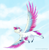 Size: 2586x2640 | Tagged: safe, artist:gaelledragons, zipp storm, pegasus, pony, g5, chest fluff, cloud, colored wings, ear fluff, feather, female, floppy ears, flying, high res, hoof fluff, majestic, mare, multicolored wings, sky, solo, spread wings, unshorn fetlocks, wings