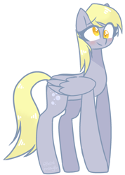 Size: 1250x1759 | Tagged: safe, artist:softpound, derpy hooves, pegasus, pony, g4, blushing, smiling, solo