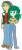 Size: 476x1061 | Tagged: safe, artist:marcorulezzz, artist:maretrick, edit, sandalwood, wallflower blush, equestria girls, g4, clothes, crack shipping, duo, female, green, green hair, hand on hip, hippie, male, pants, sandalflower, shipping, shoes, simple background, smiling, straight, transparent background, vector