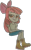 Size: 750x1200 | Tagged: safe, artist:jebens1, artist:therandomone95, apple bloom, equestria girls, g4, apple bloom's bow, boots, bow, clothes, hair bow, jeans, looking at you, pants, shirt, shoes, simple background, sitting, smiling, smug, solo, transparent background