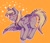 Size: 3944x3408 | Tagged: safe, artist:micknazty, derpy hooves, pegasus, pony, g4, high res, orange background, simple background, solo, stars