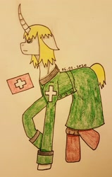 Size: 2231x3508 | Tagged: safe, artist:agdapl, pony, unicorn, clothes, hetalia, high res, horn, ponified, raised hoof, signature, switzerland