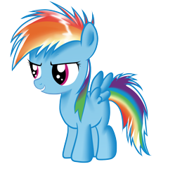 Size: 2000x2008 | Tagged: safe, artist:bewinxed, rainbow dash, pegasus, pony, g4, female, filly, filly rainbow dash, high res, shiny mane, simple background, solo, transparent background, younger