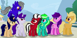 Size: 1280x632 | Tagged: safe, artist:small-brooke1998, oc, earth pony, pegasus, pony, unicorn