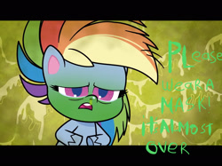 Size: 2047x1534 | Tagged: safe, edit, edited screencap, screencap, rainbow dash, g4.5, my little pony: pony life, pinkie pie: hyper-helper, bags under eyes, green face, runny nose, sick, snot