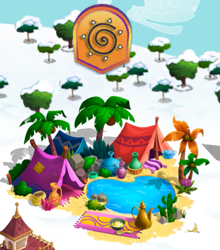 Size: 445x506 | Tagged: safe, gameloft, idw, g4, my little pony: magic princess, campsite, implied zecora, the anonymous campsite