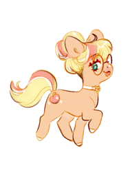 Size: 459x578 | Tagged: safe, artist:lizombie, oc, oc only, earth pony, pony, choker, glasses, smiling, solo