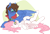 Size: 2262x1529 | Tagged: safe, artist:liefsong, oc, oc only, oc:bizarre song, oc:sugar morning, pegasus, pony, blushing, cloak, clothes, couple, cute, female, jewelry, looking at each other, male, mare, necklace, oc x oc, ship:sugarre, shipping, simple background, stallion, straight