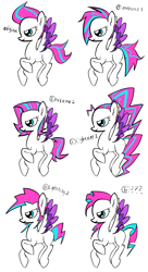 Size: 2400x4400 | Tagged: safe, artist:saltycube, derpibooru exclusive, zipp storm, pegasus, pony, g5, alternate design, alternate hairstyle, character design, female, mare, simple background, solo, white background