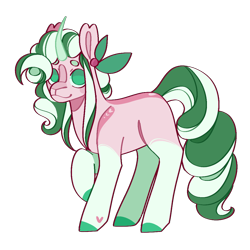 Size: 1080x1080 | Tagged: safe, artist:spaceoreosxoxo, oc, oc only, pony, unicorn, bow, curved horn, hair bow, horn, looking at you, simple background, smiling, solo, transparent background