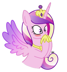 Size: 1642x1762 | Tagged: safe, artist:banquo0, princess cadance, alicorn, pony, g4, blushing, bust, crown, embarrassed, jewelry, regalia, simple background, solo, transparent background