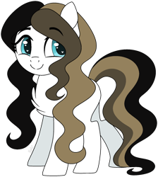 Size: 846x945 | Tagged: safe, artist:mintoria, oc, oc only, oc:chocolate fudge, earth pony, pony, cute, female, fluffy, smiling, solo