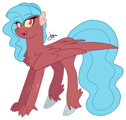 Size: 1221x1161 | Tagged: safe, artist:gallantserver, oc, oc only, oc:turitella, hybrid, concave belly, female, offspring, parent:garble, parent:princess skystar, simple background, solo, transparent background